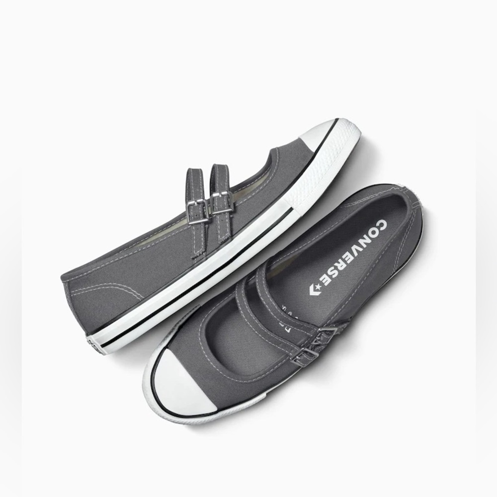 BNWT Converse Charcoal Slip-On Mary Jane Shoes